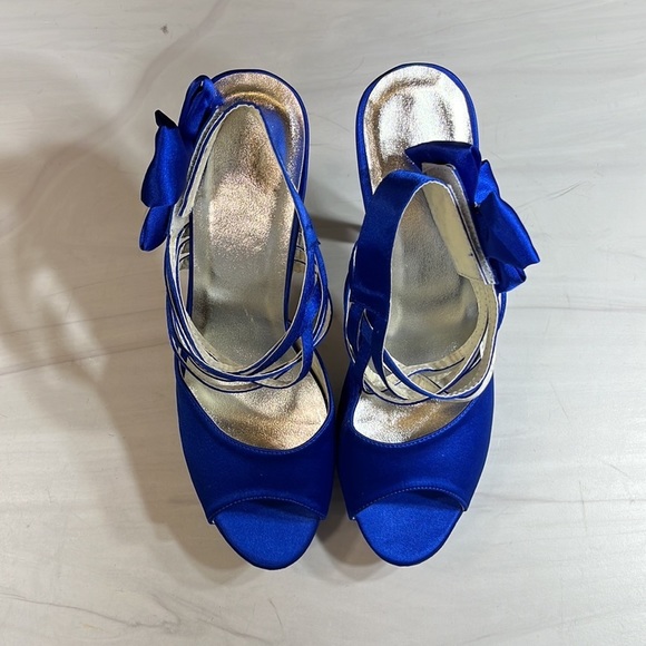 Unbranded Women’s Ankle Strap Heel Blue sz 8 - Picture 5 of 8